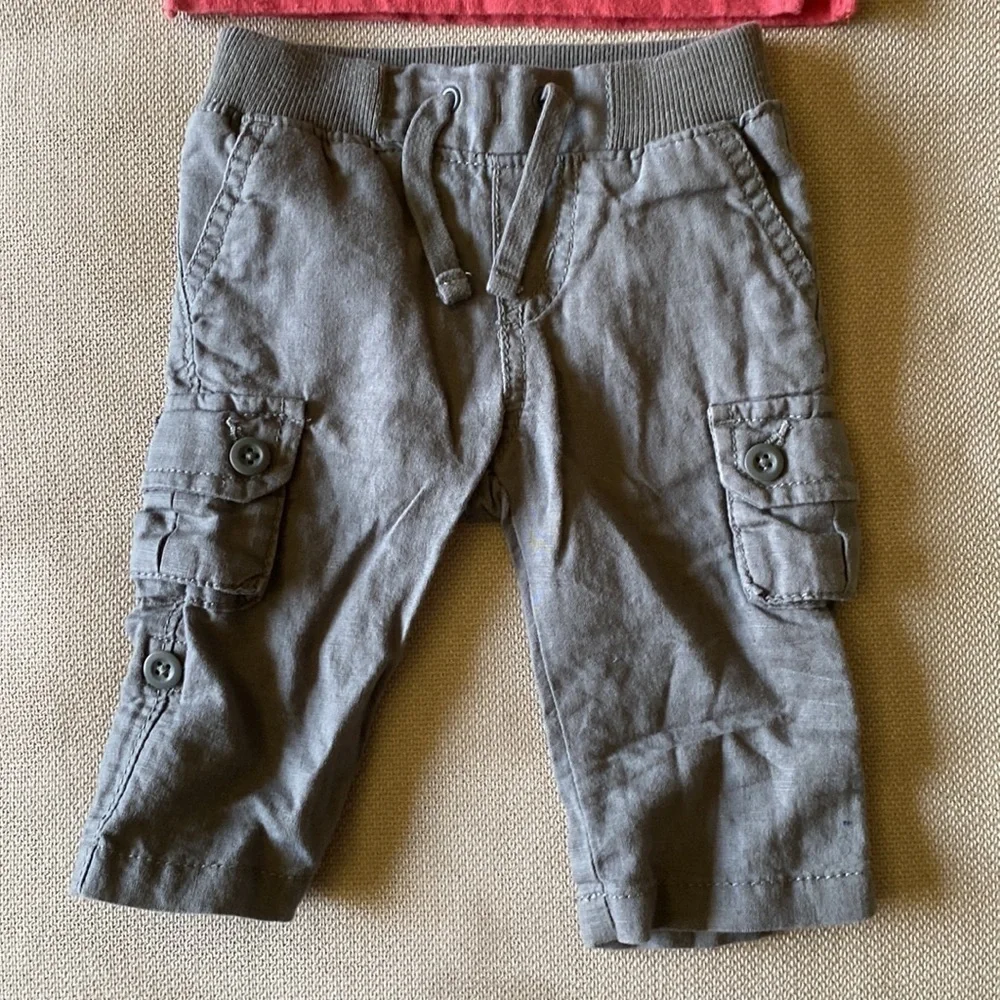 Babygap polo and linen pants size 0-3months